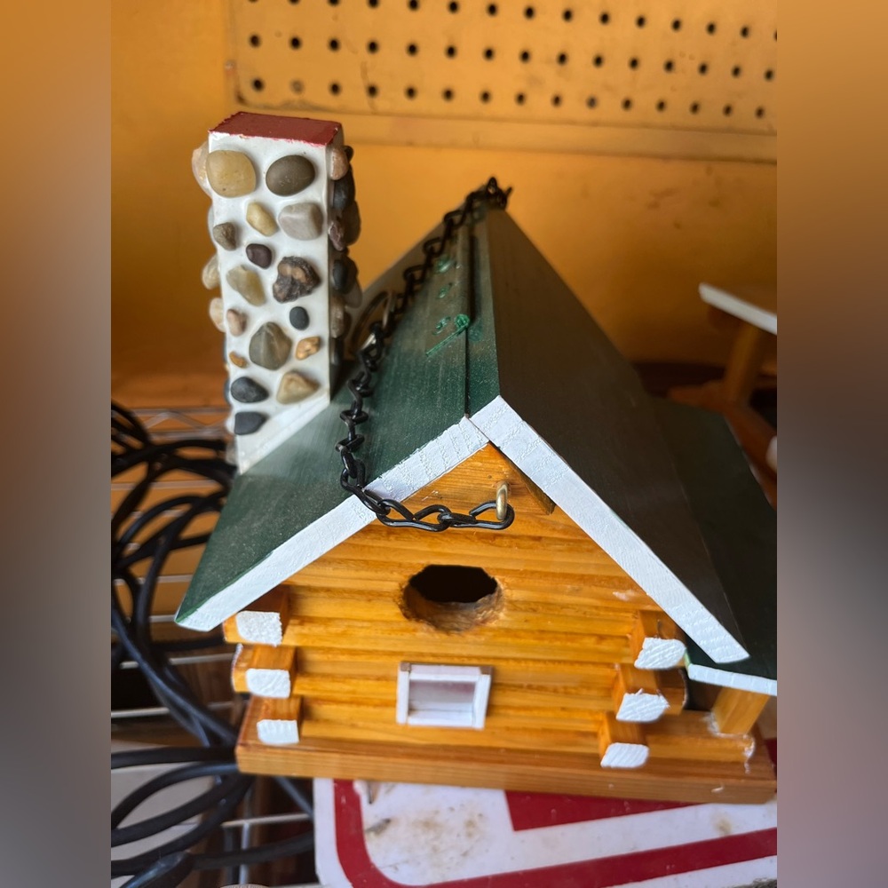 log cabin bird house